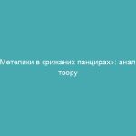 «Метелики в крижаних панцирах»: аналіз твору